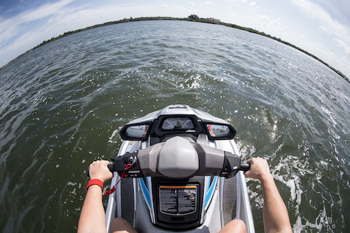 driving a jet ski